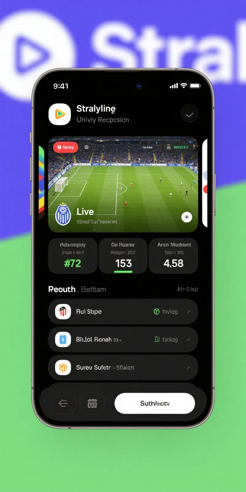 直播链接 APP 界面演示