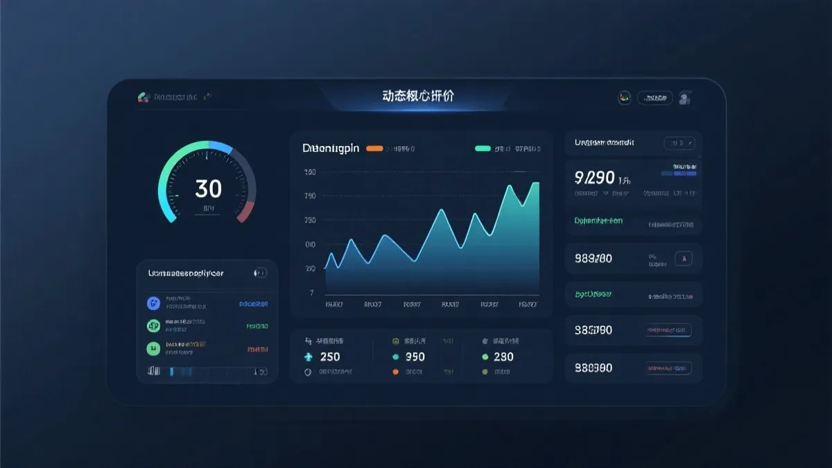 酒店与本地服务的动态定价仪表盘概念图